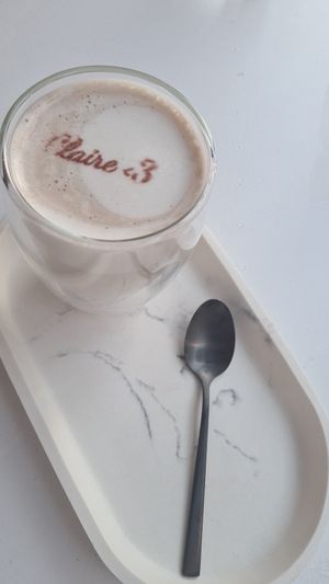 Gingerbread Protein Latte with Oatmilk at Cloud Café in Oslo