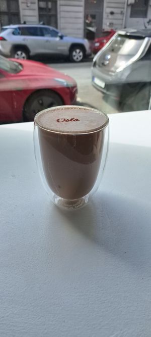 Hot hazelnut storm at Cloud Café in Oslo