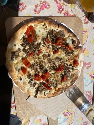 Vegan Tartes Flambée (under request)  at Le Bistrot in Colmar