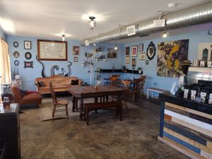 Inside seating at Davenport's Café Diem in Pittsboro