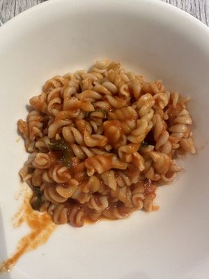 Vegan pasta with tomato sauce   at L'Ora della Pasta in Como