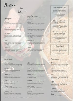 Everything with a "ve" is Vegan at Beitna in Vincennes