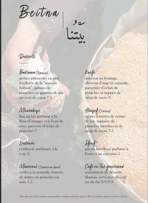 Everything with a "ve" is Vegan at Beitna in Vincennes