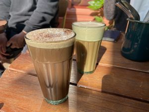 Chocolate chai and original chai   at Permit Room in Brighton