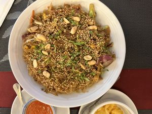 Pad Thai with glass noodles  at Spice Curry in Funchal