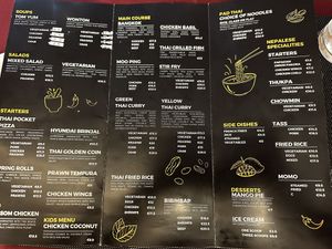 Great menu  at Spice Curry in Funchal