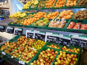 Fresh organic fruits at Biomarkt Biodelikat in Bad Toelz