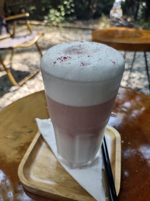 Rose Latte. No espresso, could use more rose flavor. at PlantLab in Hoi An