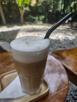Peanut latte at PlantLab in Hoi An