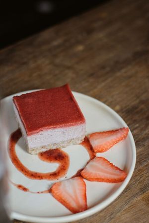 Coconut Strawberry Cheesecake at PlantLab in Hoi An