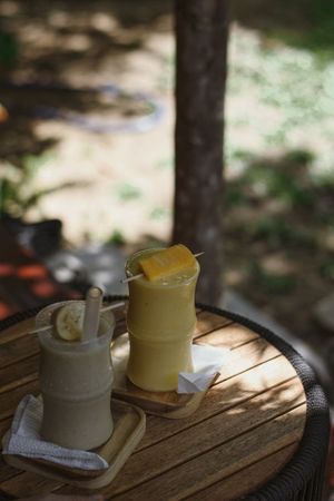Banana & Mango lassi at PlantLab in Hoi An
