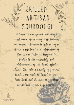 Introducing a new menu category of sourdough toast featuring PlantLabs house-made signature vegan cheese! at PlantLab in Hoi An