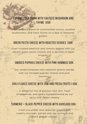 Artisan sourdough toast menu at PlantLab in Hoi An