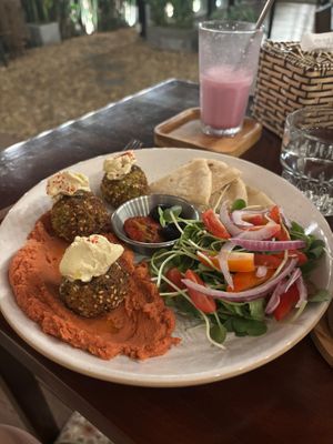 Falafel plate at PlantLab in Hoi An