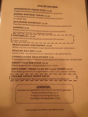 Menu at Zus en Zo in Bocholt