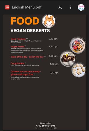   at Corgi's Cafe in Sofia