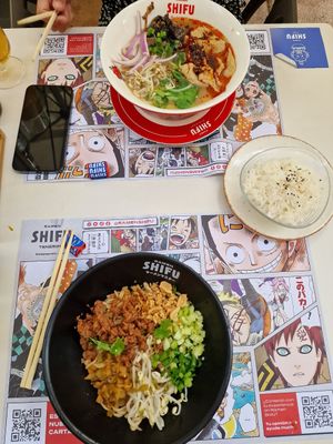 Up: Ramen. Down: Noodles at Ramen Shifu in Tenerife