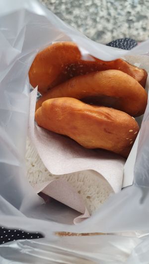 Fried pancakes at Pan Cake and Steam Rice Cake Stall in Penang
