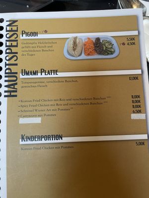 Karte   at Umami Korean BBQ in Zeil Am Main