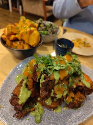 Onion bhajis at Lilypad in Harrogate
