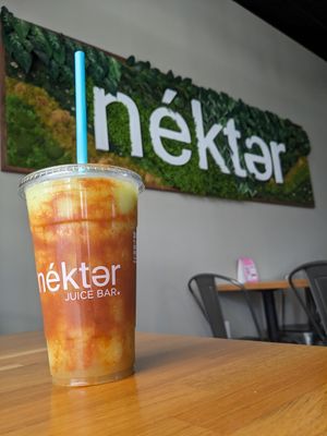 Seasonal frozen lemonade with Chamoy at Nekter Juice Bar in Reno