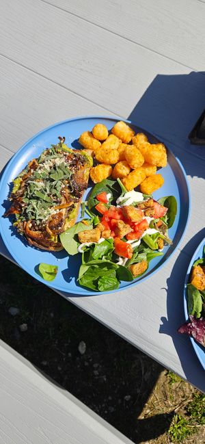 Mushroom Leek Toast Special  at Ox Eats Grass in Salt Spring Island
