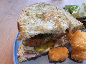 No Big Dill sandwich   at Ox Eats Grass in Salt Spring Island