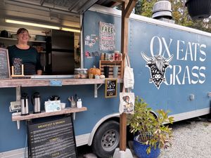 Owner and food truck/trailer at Ox Eats Grass in Salt Spring Island