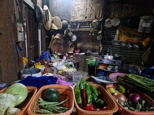 Traditional Kitchen at Souphailins in Muang Xay