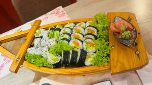 Vegan sushi boat  at Nami Sushi  in Mol