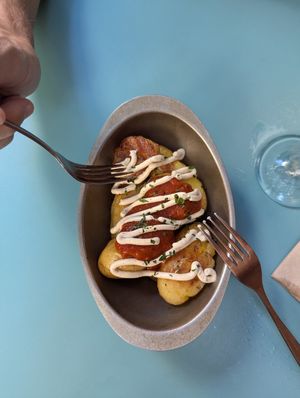 Patatas brevas at Faire Tapas & Wine in Barcelona