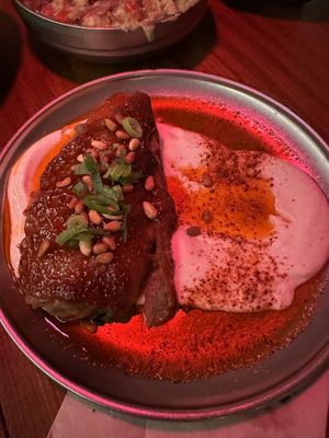 Miso eggplantt  at Faire Tapas & Wine in Barcelona