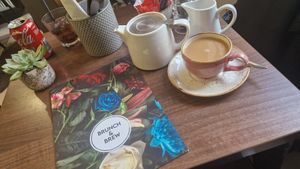 Set up at Brunch & Brew in Tenterden