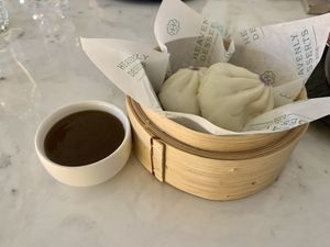 Hot chocolate bao buns with salted caramel dipping sauce   at Heavenly Desserts in Aberdeen