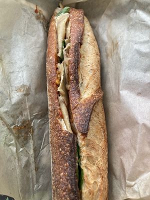 Ham and pesto sandwich  at Black Market Meats in Lakewood