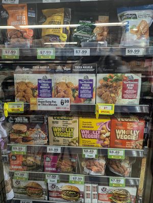Vegan products at Farm Boy in Toronto