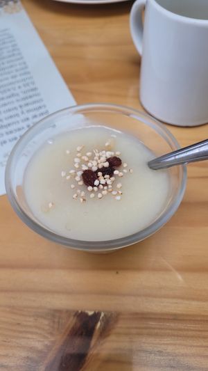 Dessert, Pudding with Plantain at Reencuentro con la Naturaleza in La Paz
