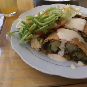 main dish of the day at Reencuentro con la Naturaleza in La Paz