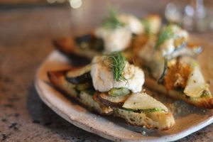 Veggie focaccia at Aliado Bar & Aperitivo in San Juan