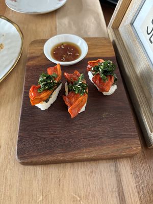 Papaya nigiri  at Aliado Bar & Aperitivo in San Juan