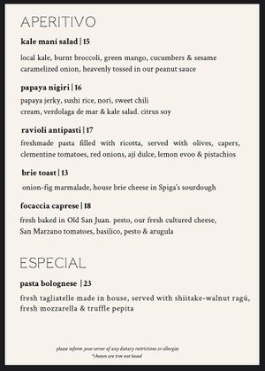   at Aliado Bar & Aperitivo in San Juan