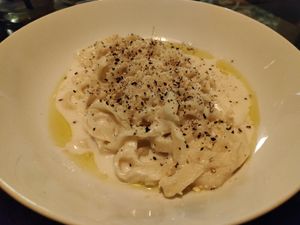 Cacio e pepe at Aliado Bar & Aperitivo in San Juan