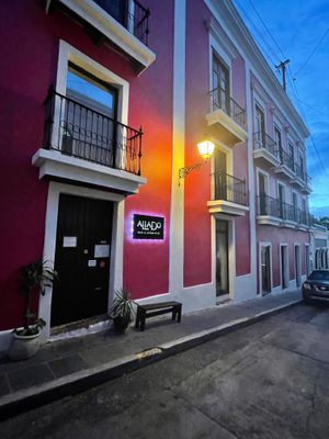 we have a new color on our building!  at Aliado Bar & Aperitivo in San Juan