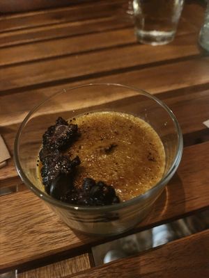 Pistachio creme brulee at Aliado Bar & Aperitivo in San Juan