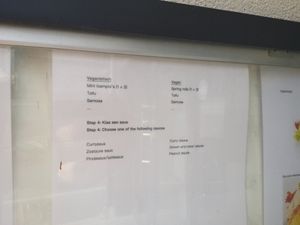 Vegan menu at Loempialand  in Leuven