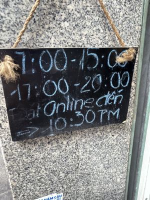 Opening times   at Bon's Vegan - Chay Thực Dưỡng  in Ho Chi Minh City