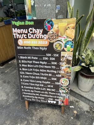 Menu board   at Bon's Vegan - Chay Thực Dưỡng  in Ho Chi Minh City