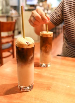Vietnamese coffee with cashew milk at Bon's Vegan - Chay Thực Dưỡng  in Ho Chi Minh City