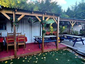 Lovely area outside at Super Singh's in South West London