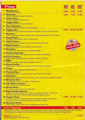 Super Singhs menu page 2 at Super Singh's in South West London